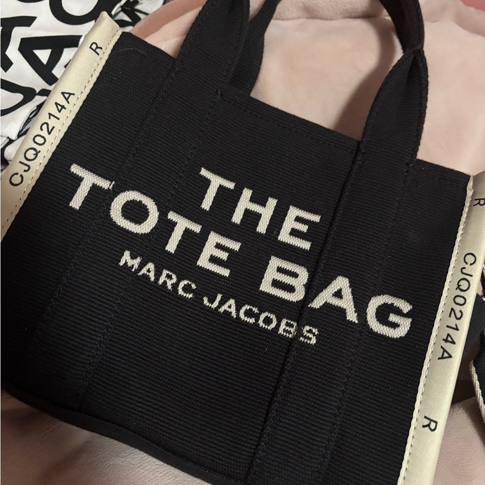 Marc Jacobs Jacquard Black and Cream small Tote Bag